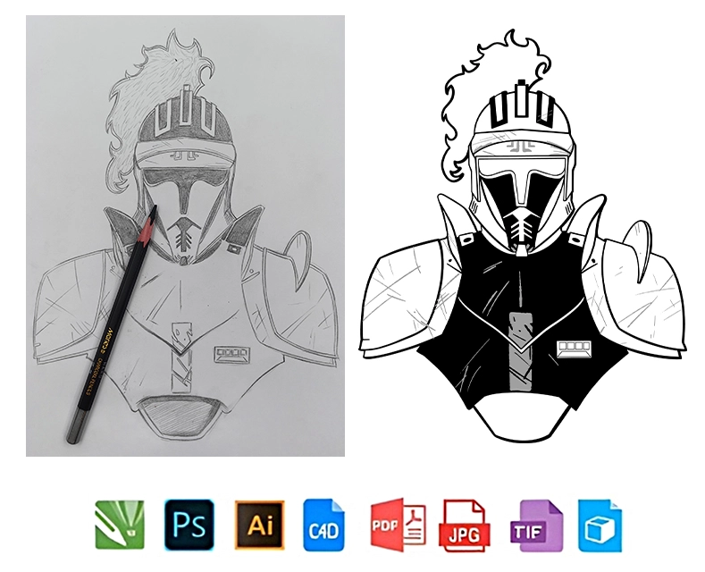 Design sketch and artwork file formats
